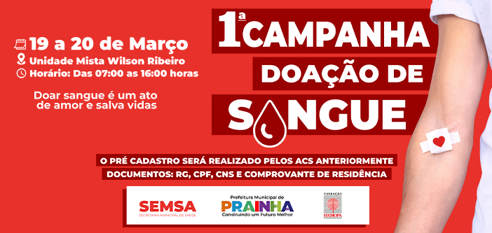 Prainha Realiza a I Campanha de Doação de Sangue em Parceria com a Fundação Hemopa