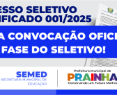 SEMED convoca candidatos aprovados na 4ª fase do PSS 001/2025 para entrega de documentos